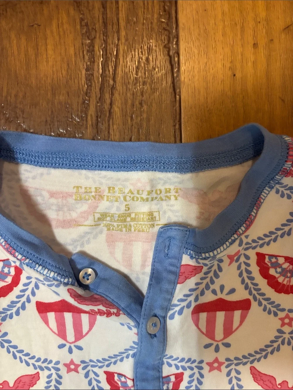 The Beaufort Bonnet Company Red and Blue Patriotic Kids Pajama Set